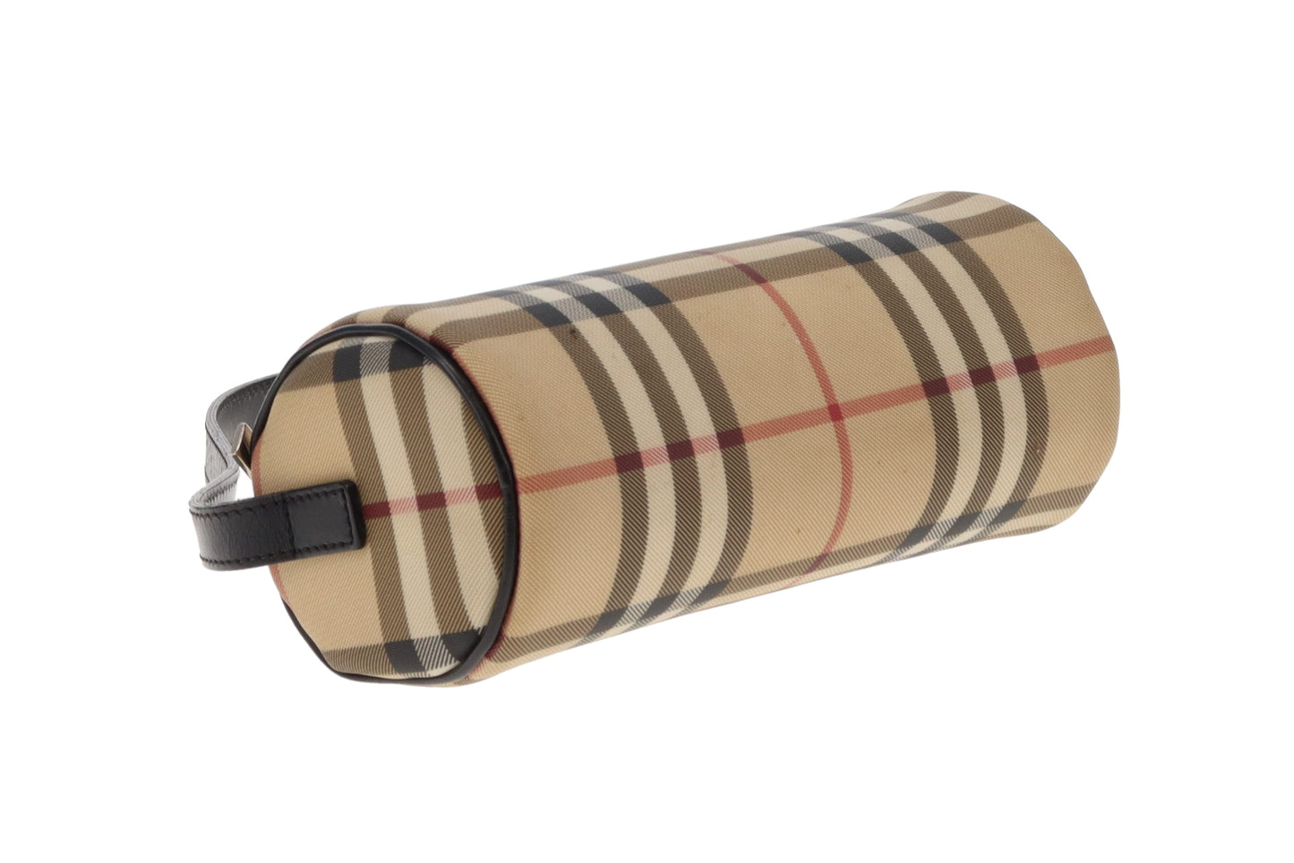 Burberry Barrel Pochette Check Coated Canvas