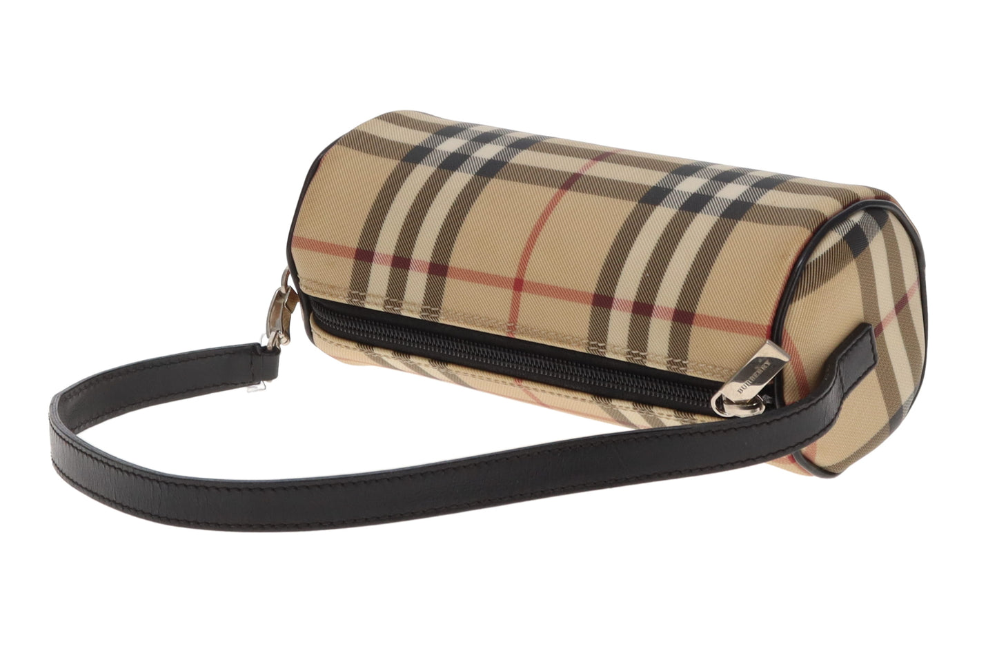 Burberry Barrel Pochette Check Coated Canvas