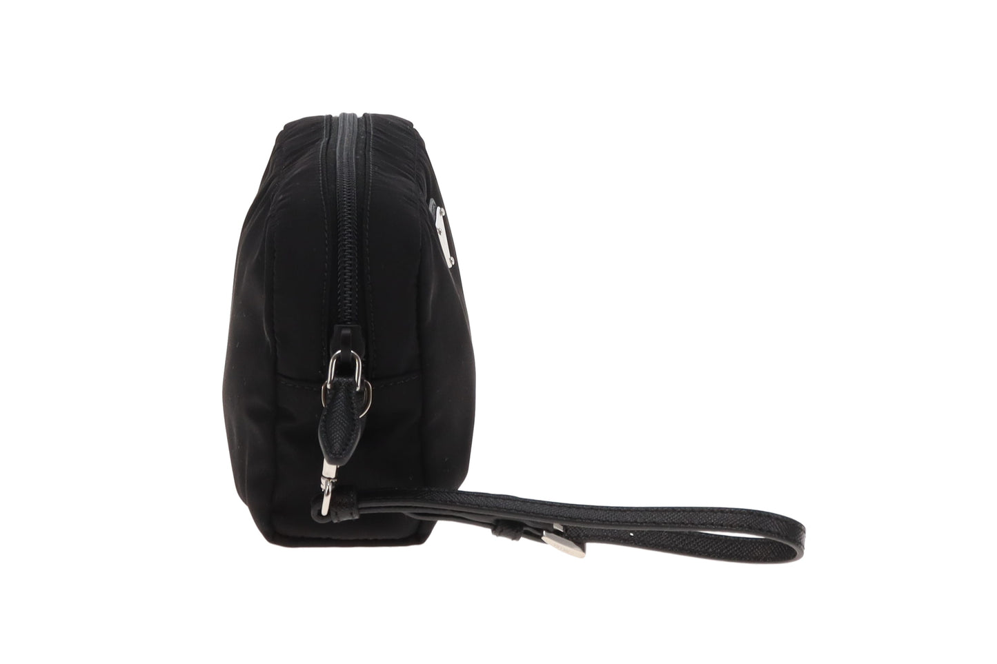 Prada Wristlet Black Nylon and Saffiano