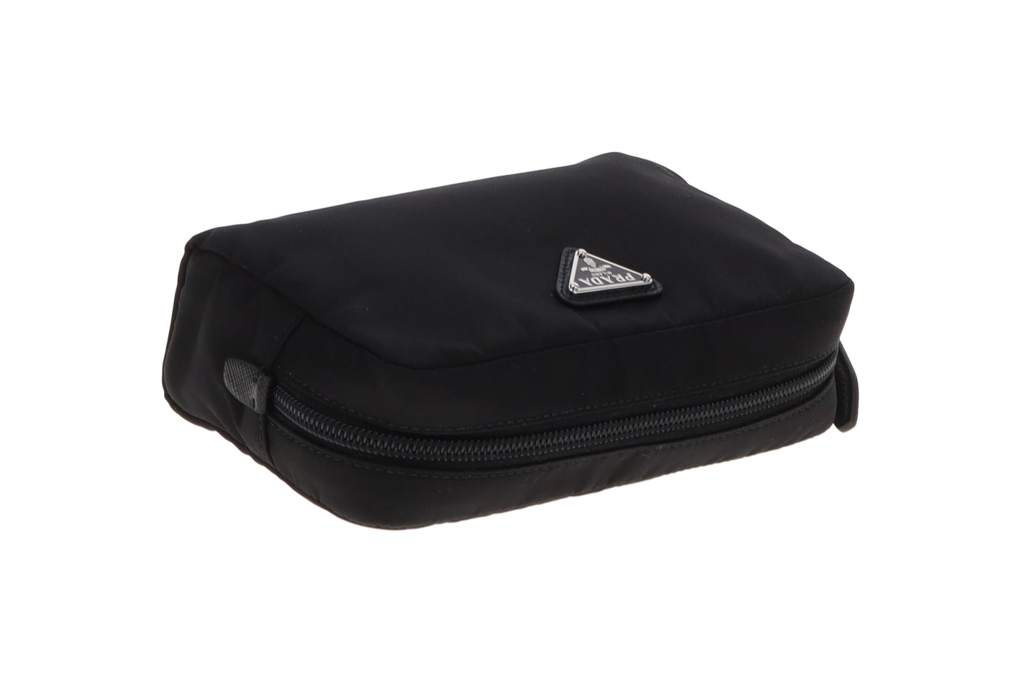 Prada Wristlet Black Nylon and Saffiano