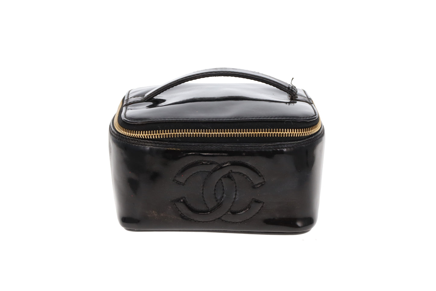 Chanel Vanity Flat Bag Black Patent 1997/99