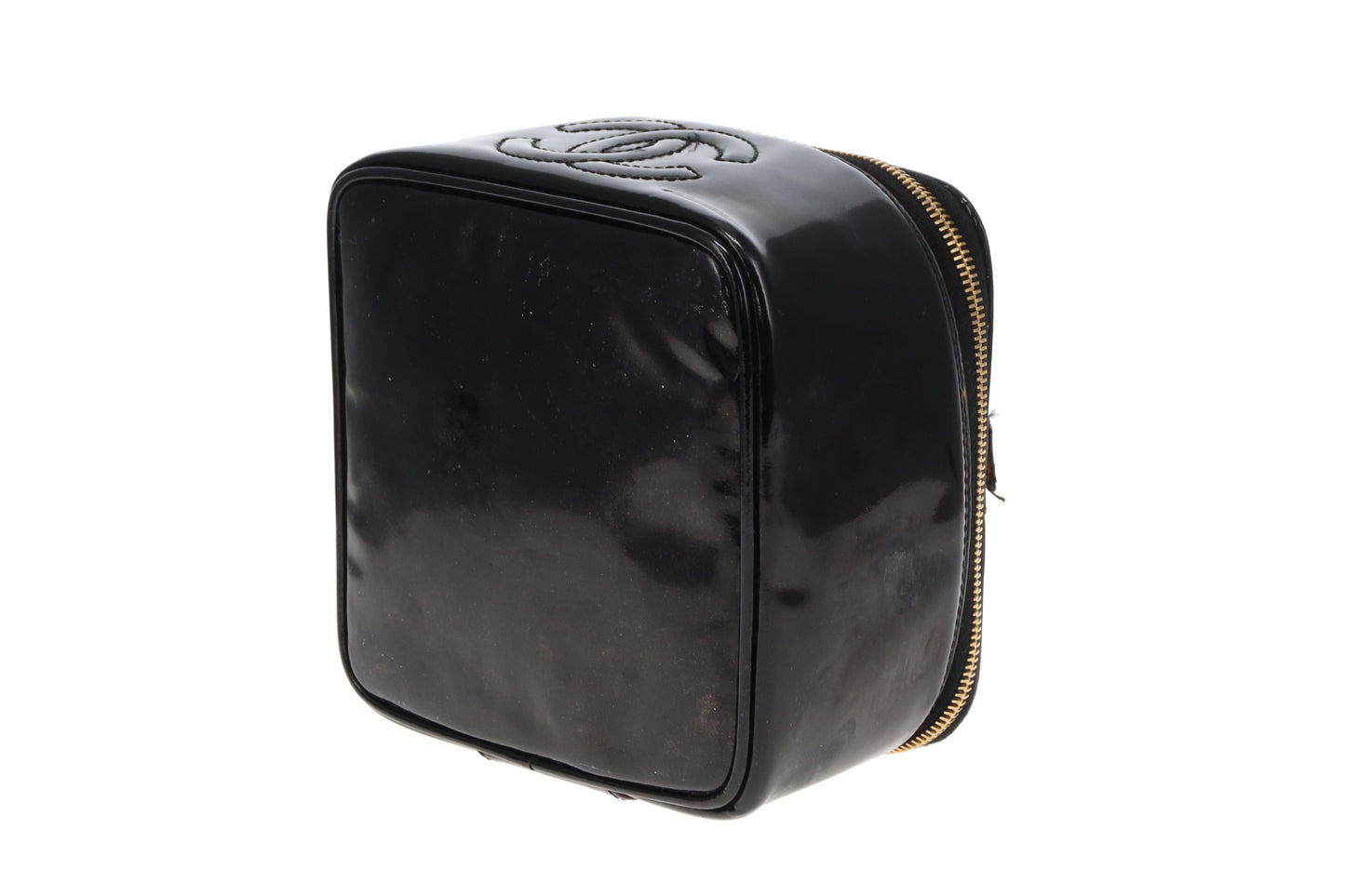 Chanel Vanity Flat Bag Black Patent 1997/99