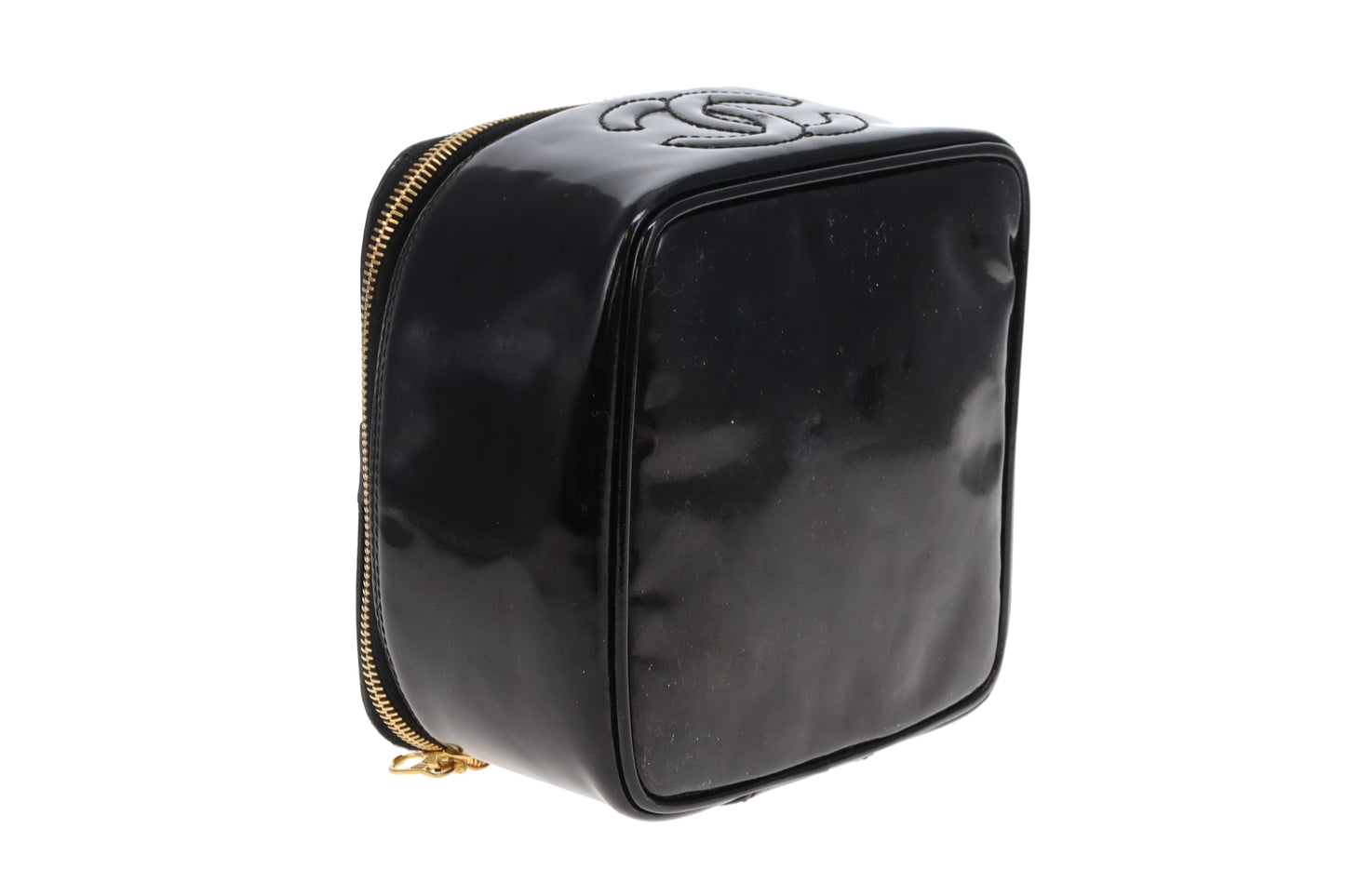 Chanel Vanity Flat Bag Black Patent 1997/99