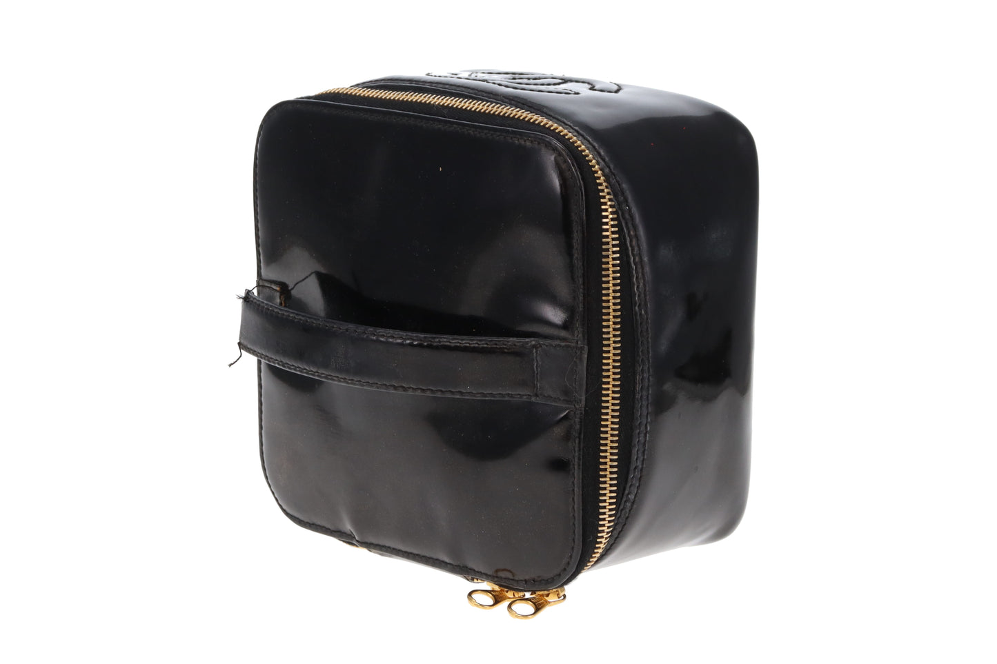Chanel Vanity Flat Bag Black Patent 1997/99
