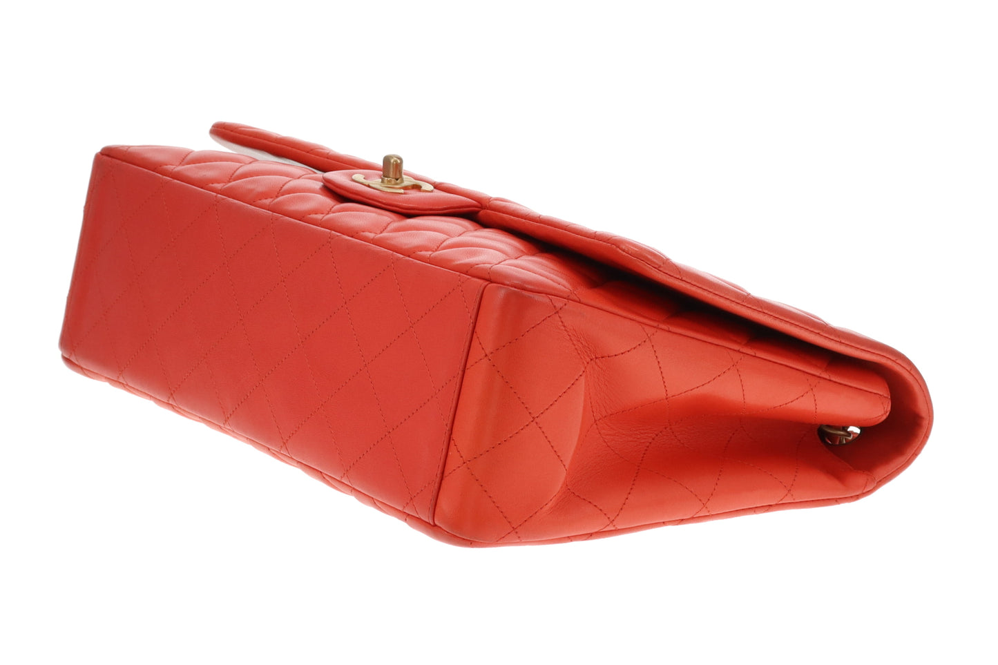 Chanel Classic Maxi Single Flap Coral Brushed GHW 2009/10