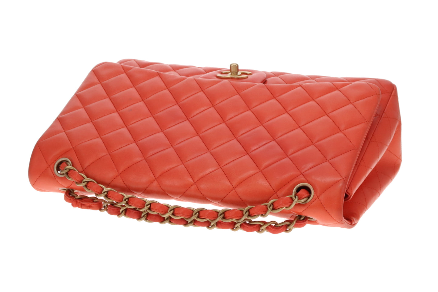 Chanel Classic Maxi Single Flap Coral Brushed GHW 2009/10