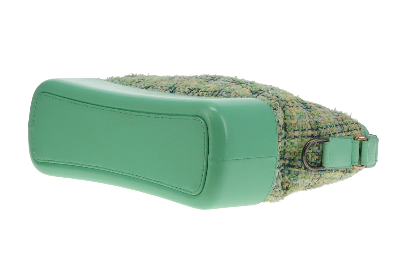 Chanel Gabrielle Medium Green Tweed and Leather 2019
