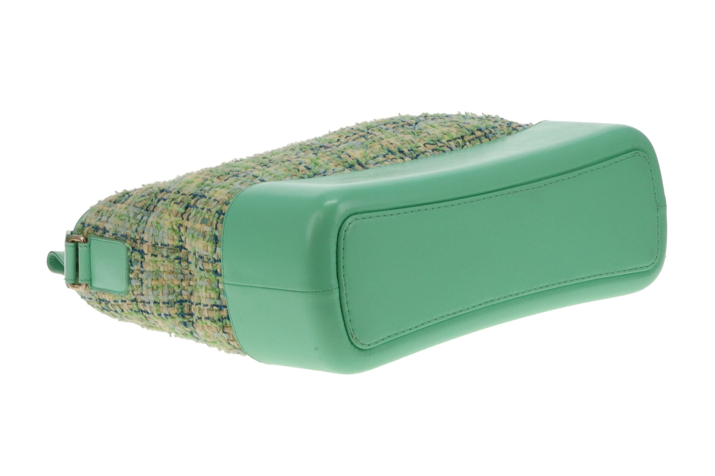 Chanel Gabrielle Medium Green Tweed and Leather 2019