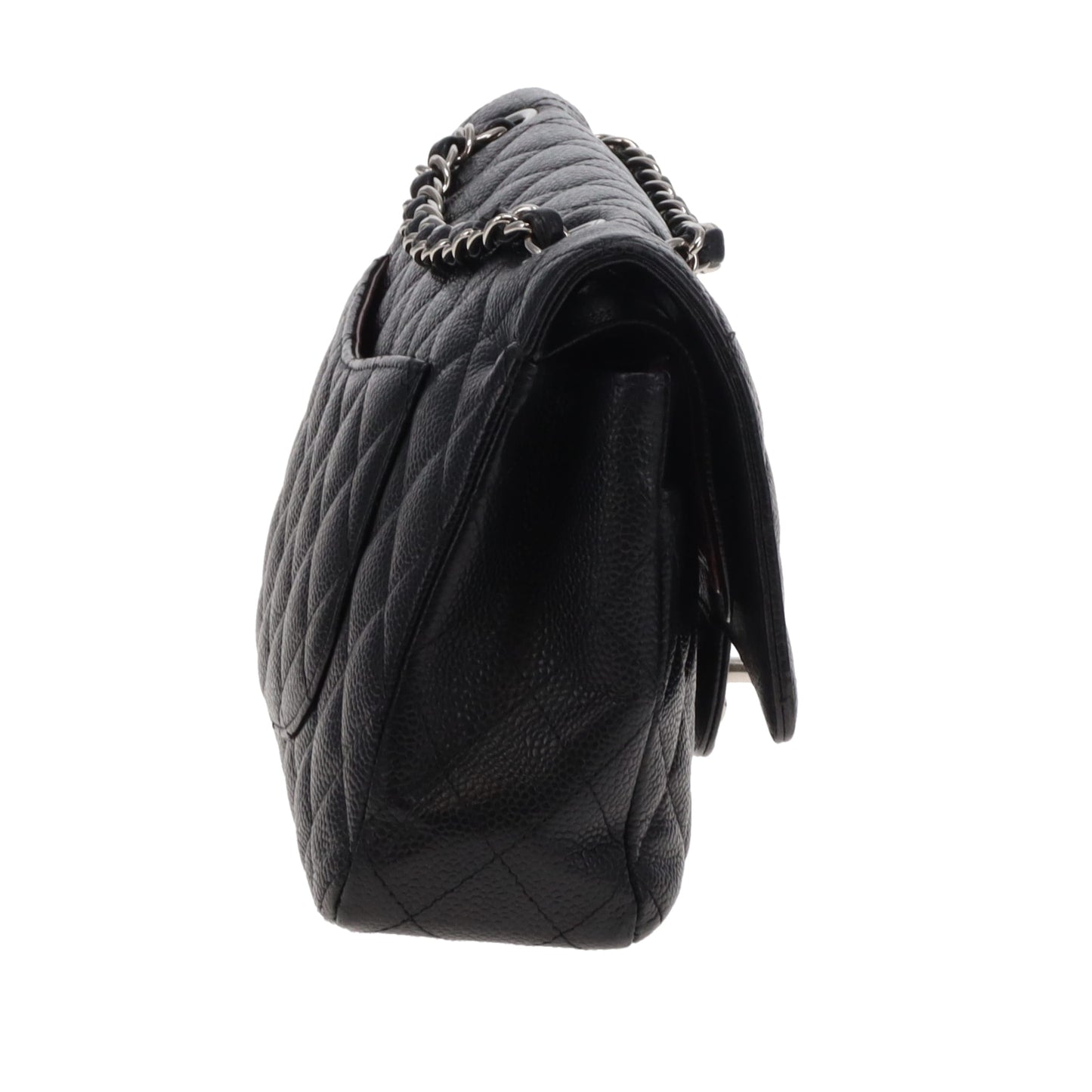 Chanel Classic Medium Double Flap Noir Caviar HW Argent 2011/12