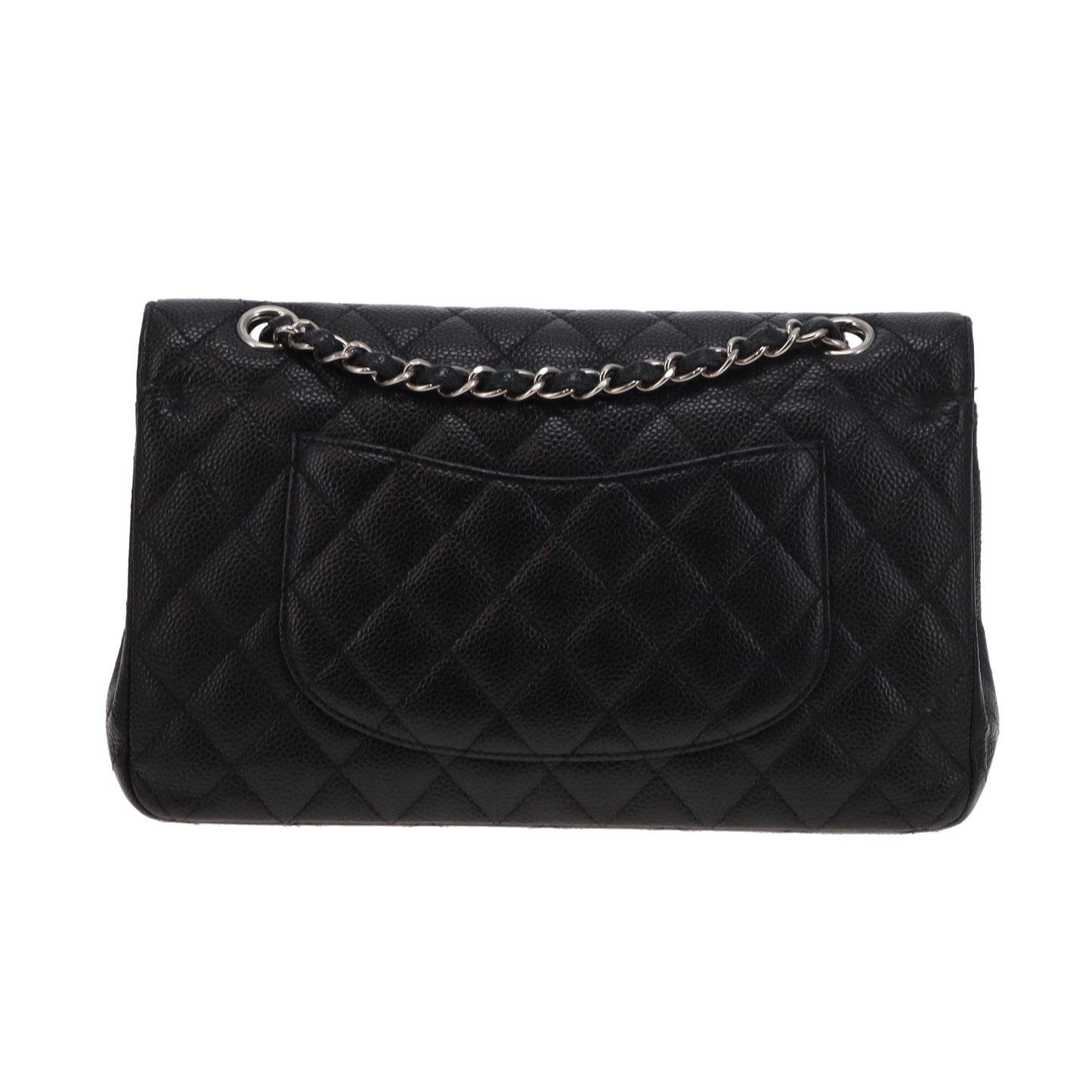 Chanel Classic Medium Double Flap Noir Caviar HW Argent 2011/12