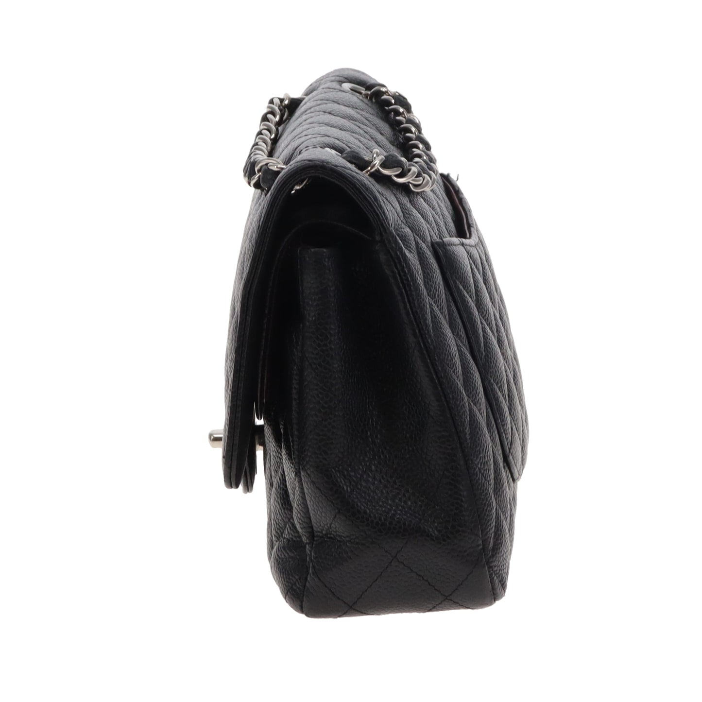 Chanel Classic Medium Double Flap Noir Caviar HW Argent 2011/12