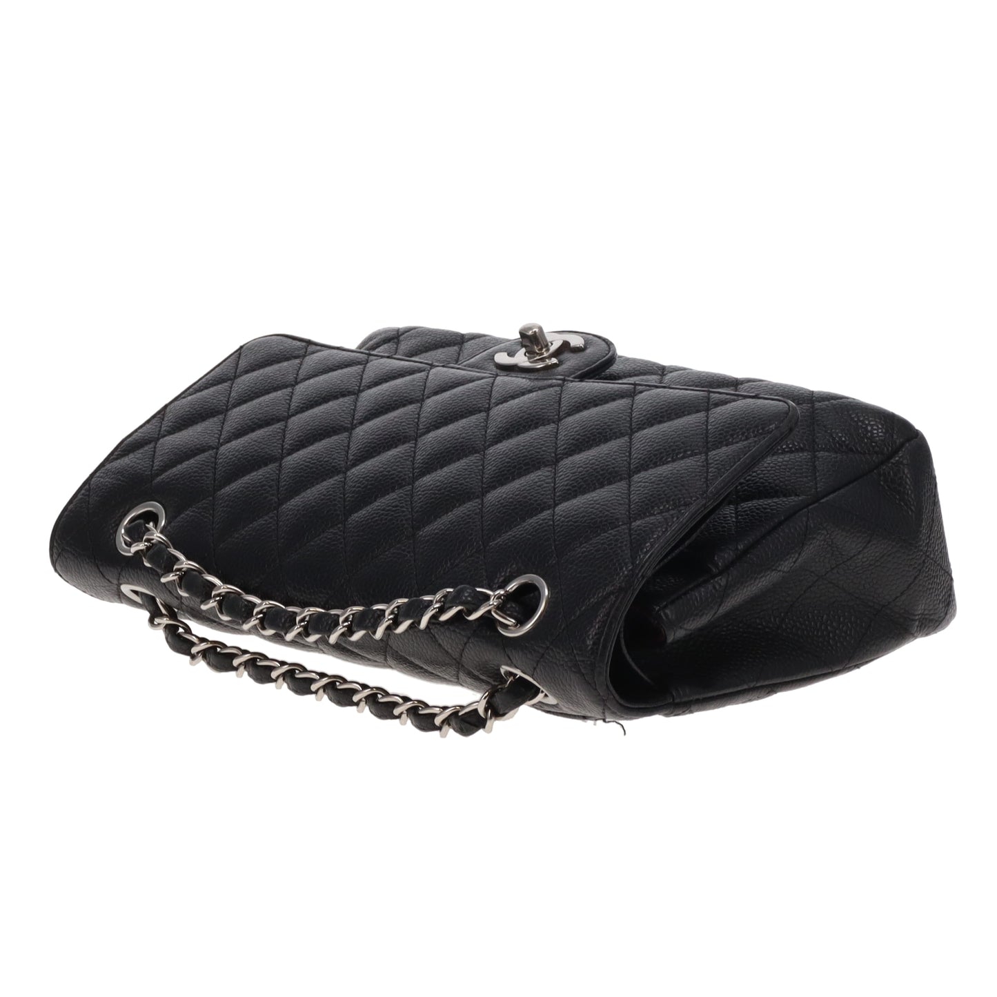 Chanel Classic Medium Double Flap Noir Caviar HW Argent 2011/12