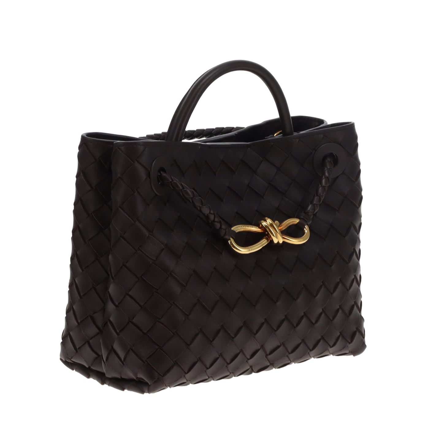 Bottega Veneta Andiamo Small Fondant Intrecciato GHW
