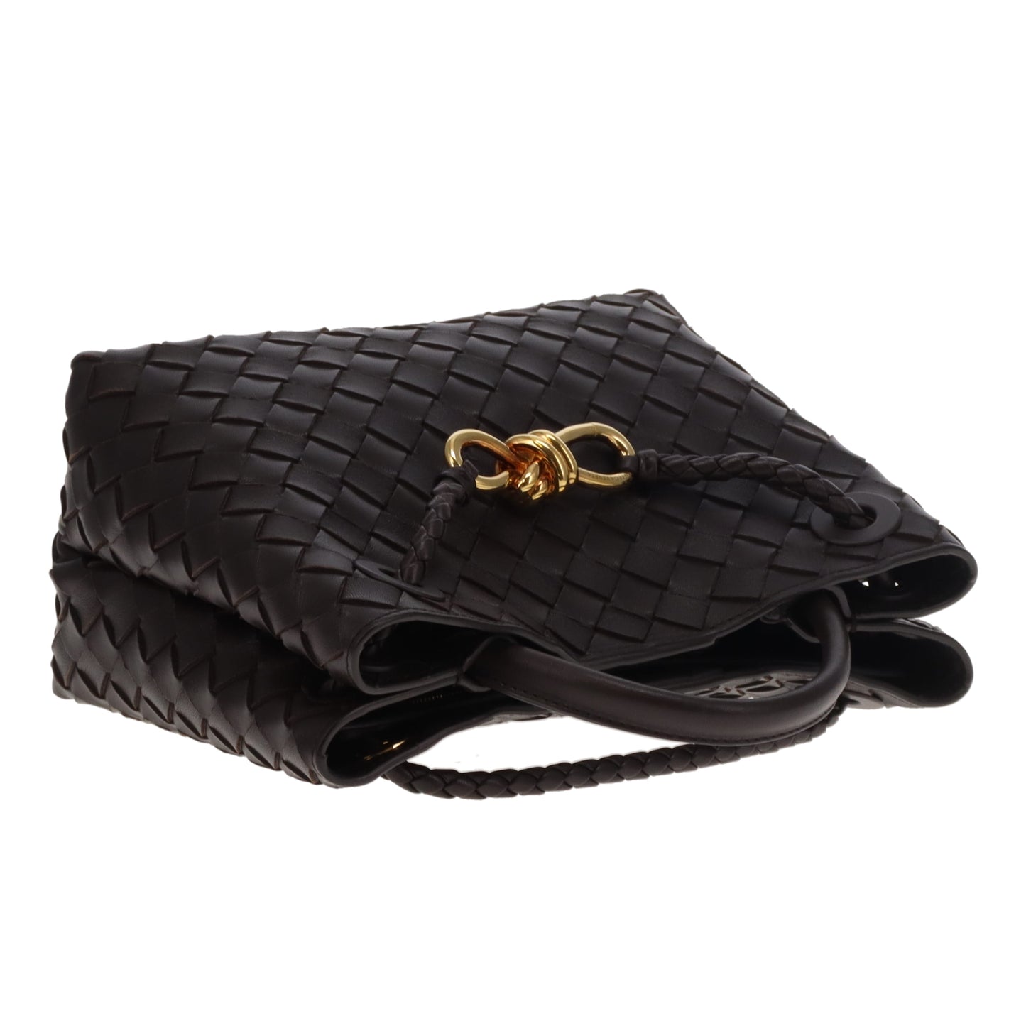 Bottega Veneta Andiamo Small Fondant Intrecciato GHW