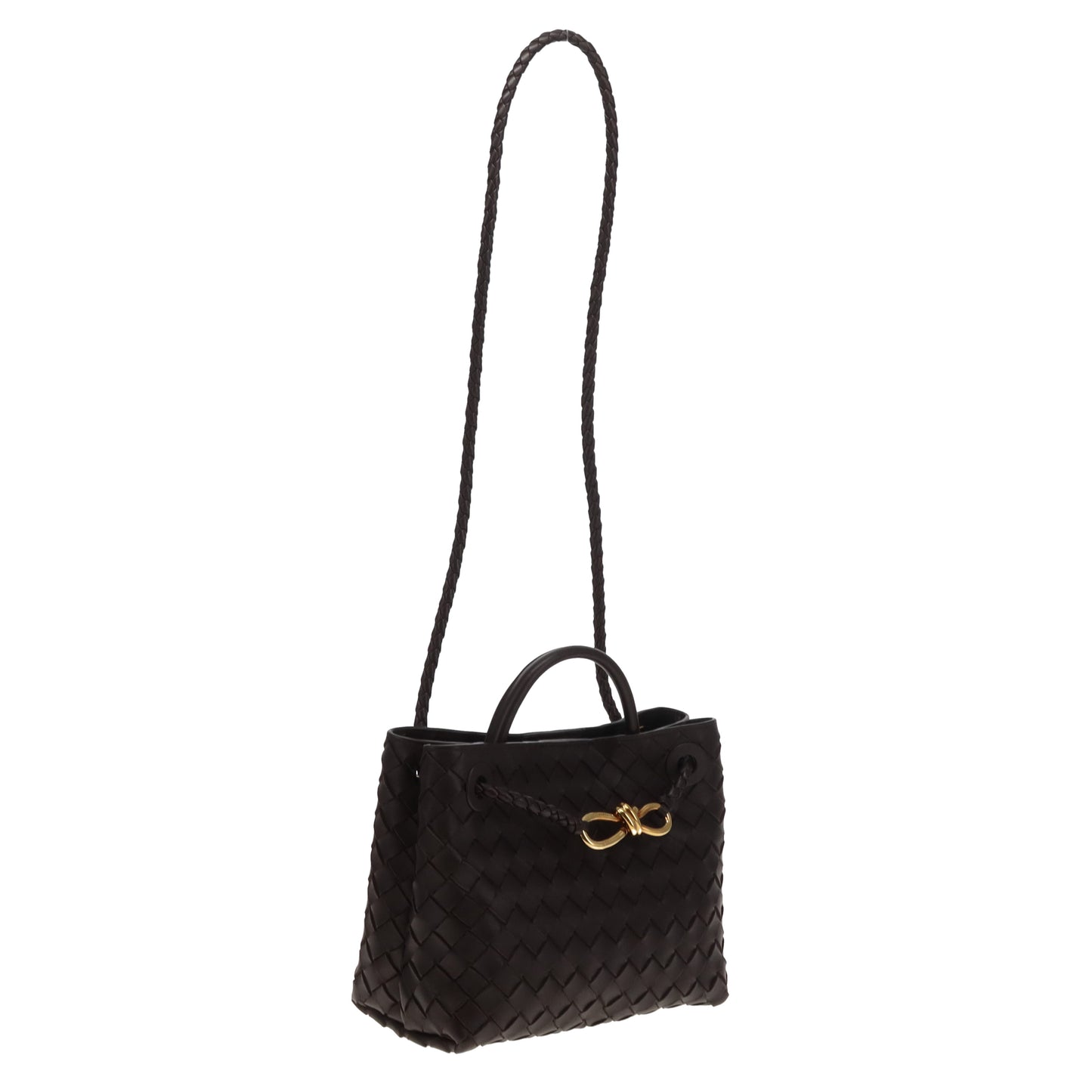 Bottega Veneta Andiamo Small Fondant Intrecciato GHW