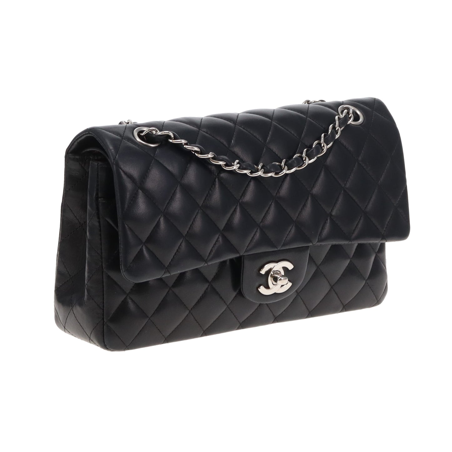 Chanel Classic Double Flap Bag Black Lambskin SHW 2008/09