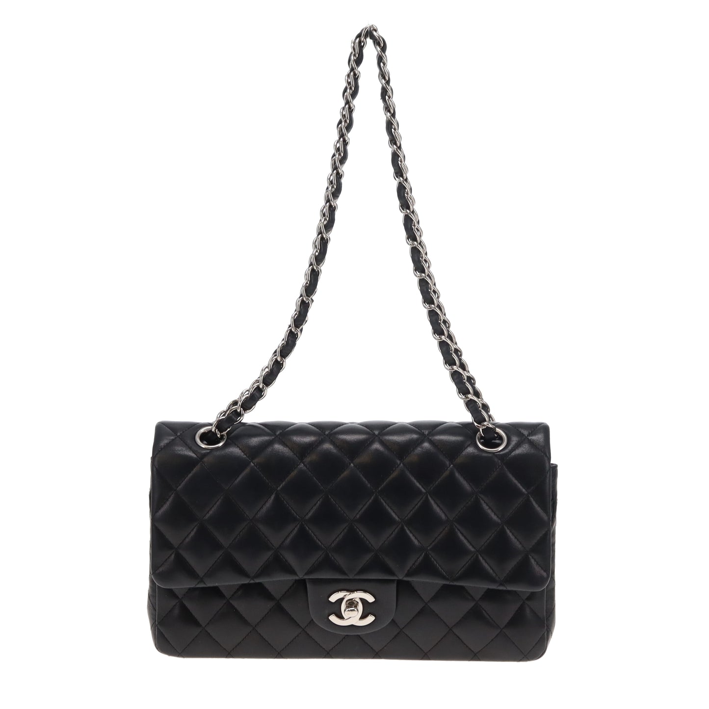 Chanel Classic Double Flap Bag Black Lambskin SHW 2008/09