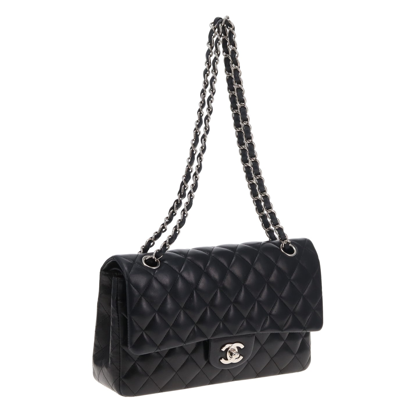 Chanel Classic Double Flap Bag Black Lambskin SHW 2008/09