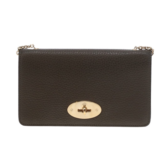 Mulberry Bayswater Clutch on Chain Kaki GHW