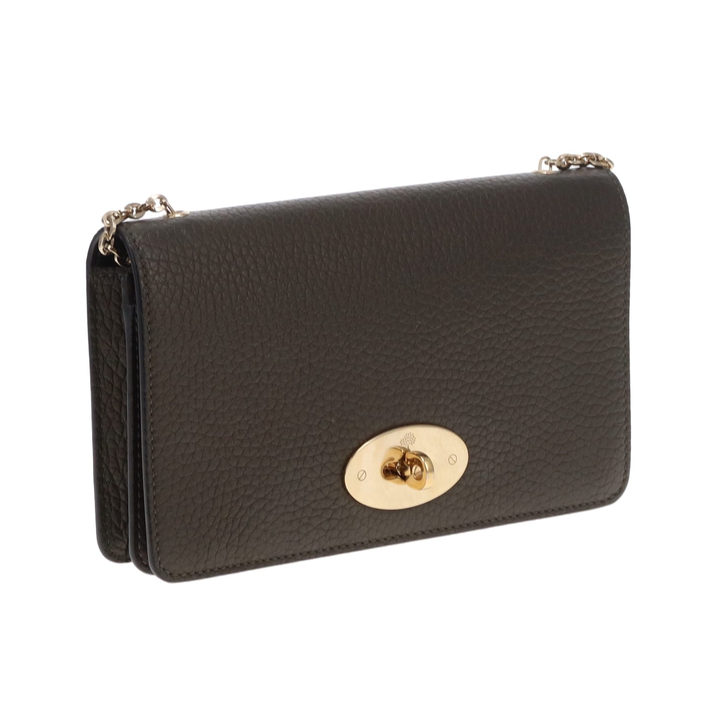 Mulberry Bayswater Clutch on Chain Khaki GHW