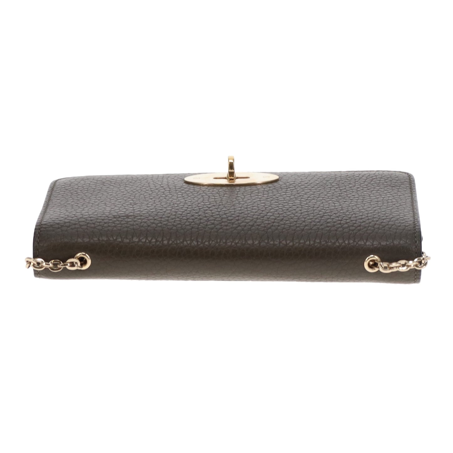 Mulberry Bayswater Clutch on Chain Khaki GHW
