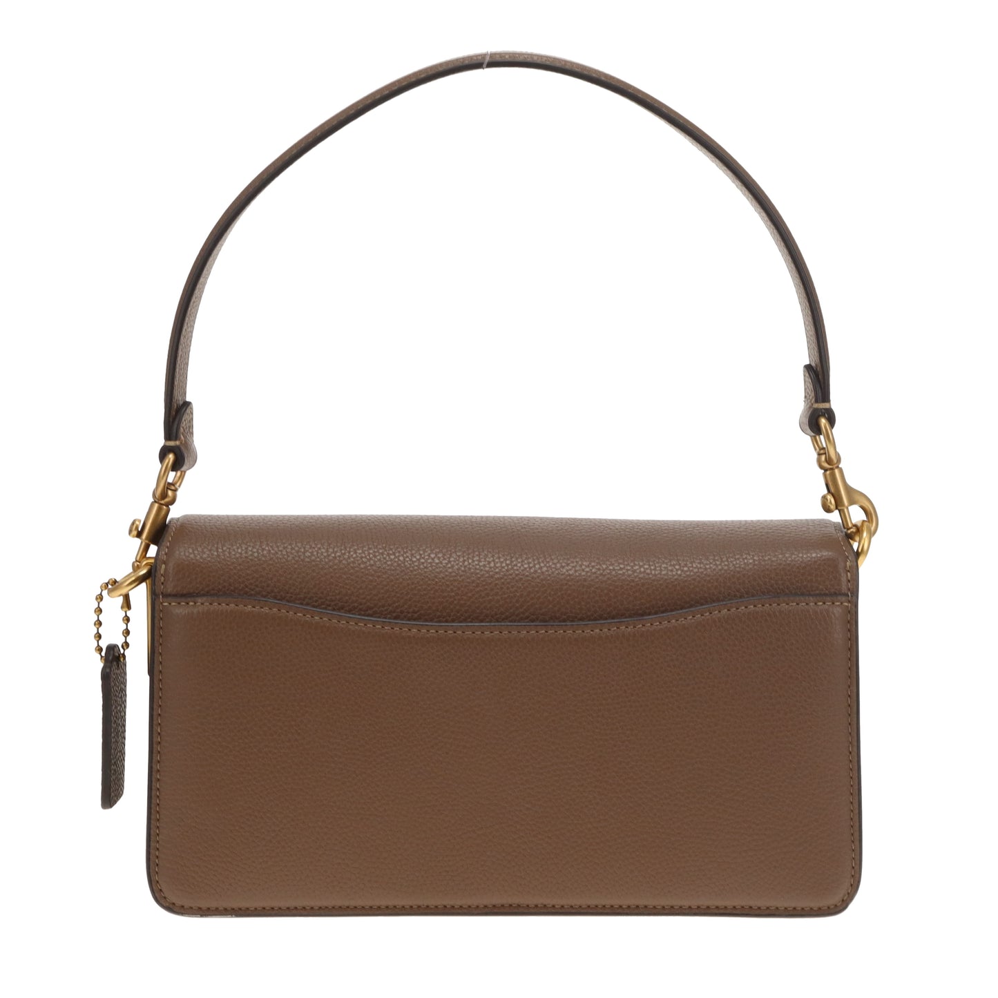 Sac Tabby 26 Coach en cuir taupe avec ferrures dorées