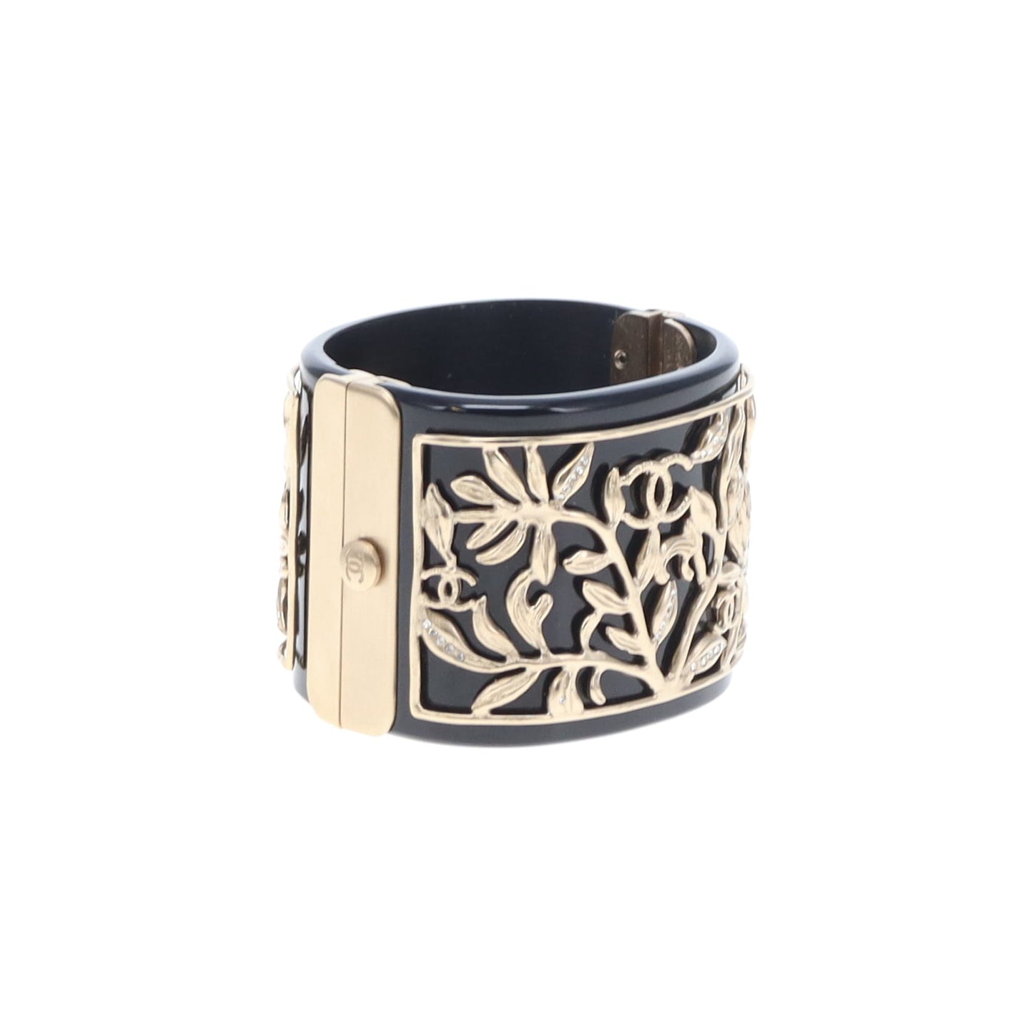 Chanel Hinged Cuff Resin and Goldtone 2009