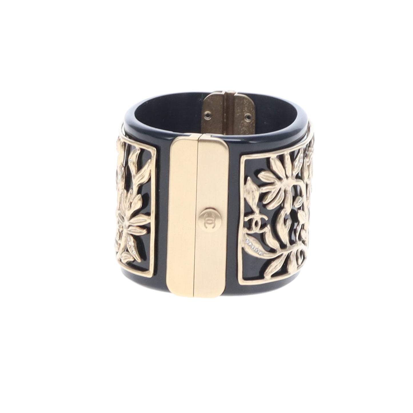 Chanel Hinged Cuff Resin and Goldtone 2009