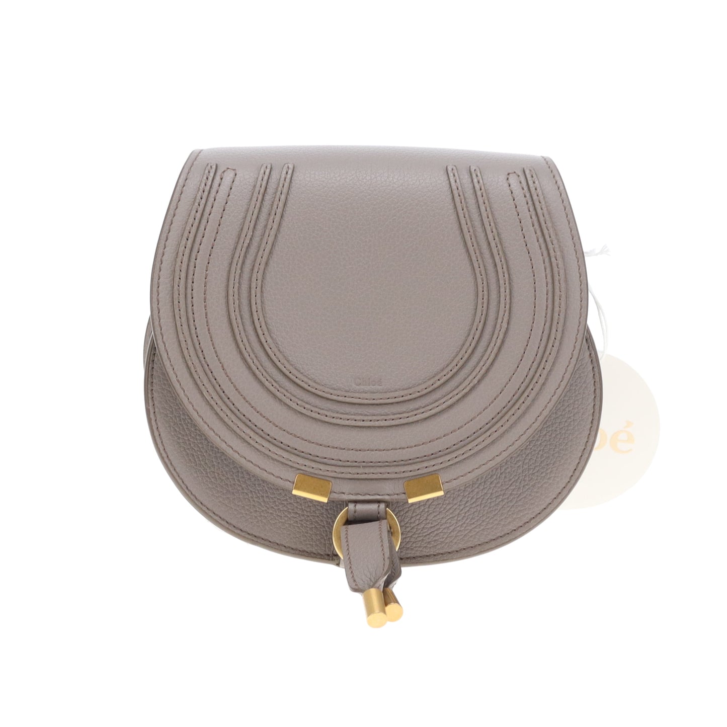 Chloe Marcie Saddle Bag Small Cashmere Grey