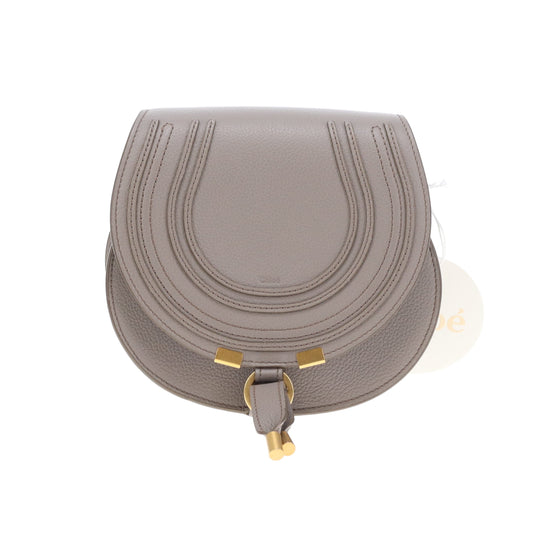 Chloe Marcie Saddle Bag Small Cashmere Grey