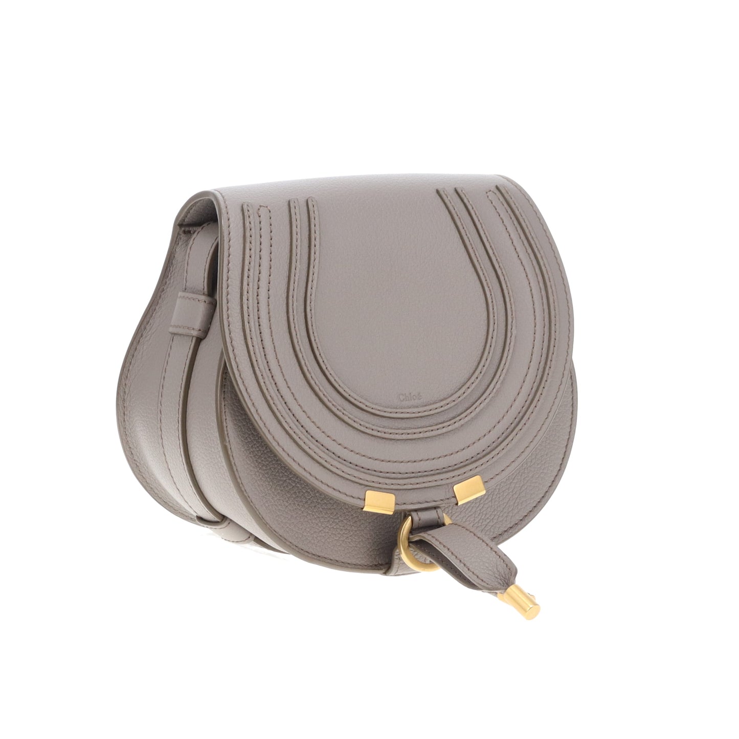 Chloe Marcie Saddle Bag Small Cashmere Grey