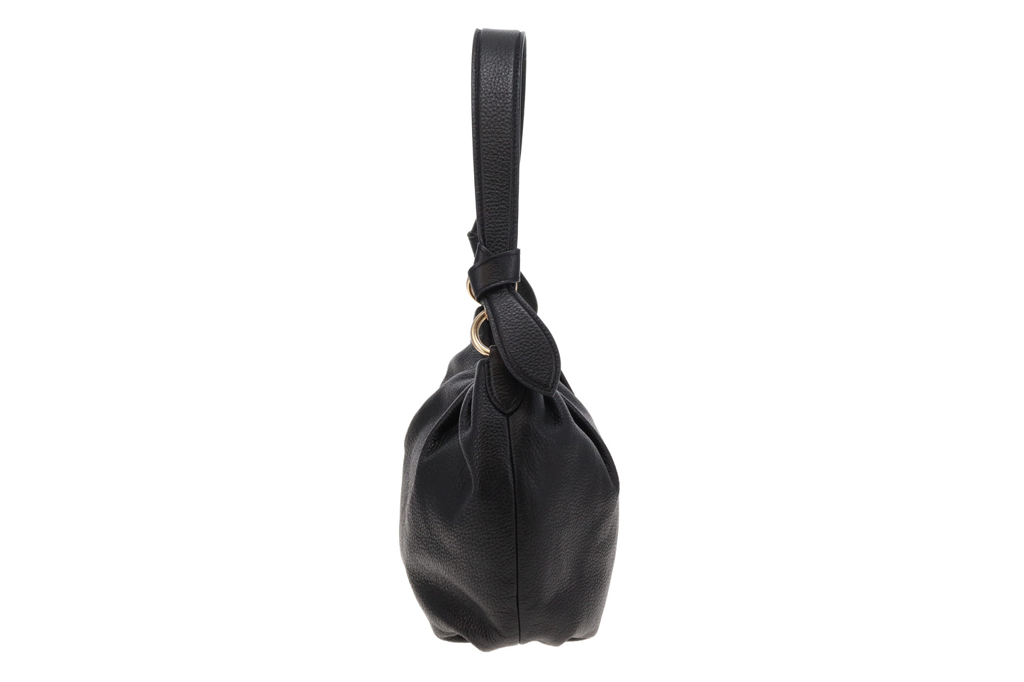 Coach Everly Shoulder Bag Black Pebbled Leather