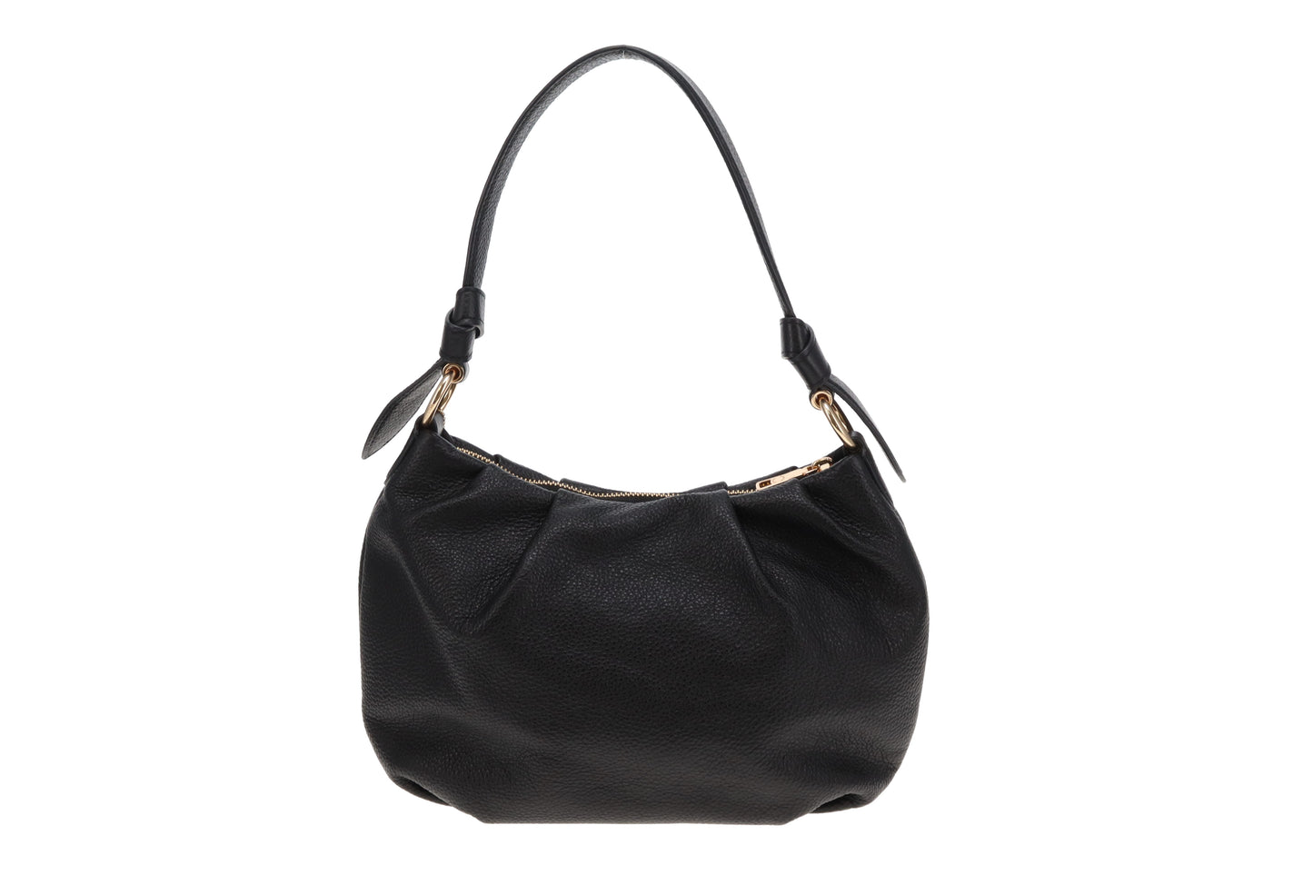Coach Everly Shoulder Bag Black Pebbled Leather