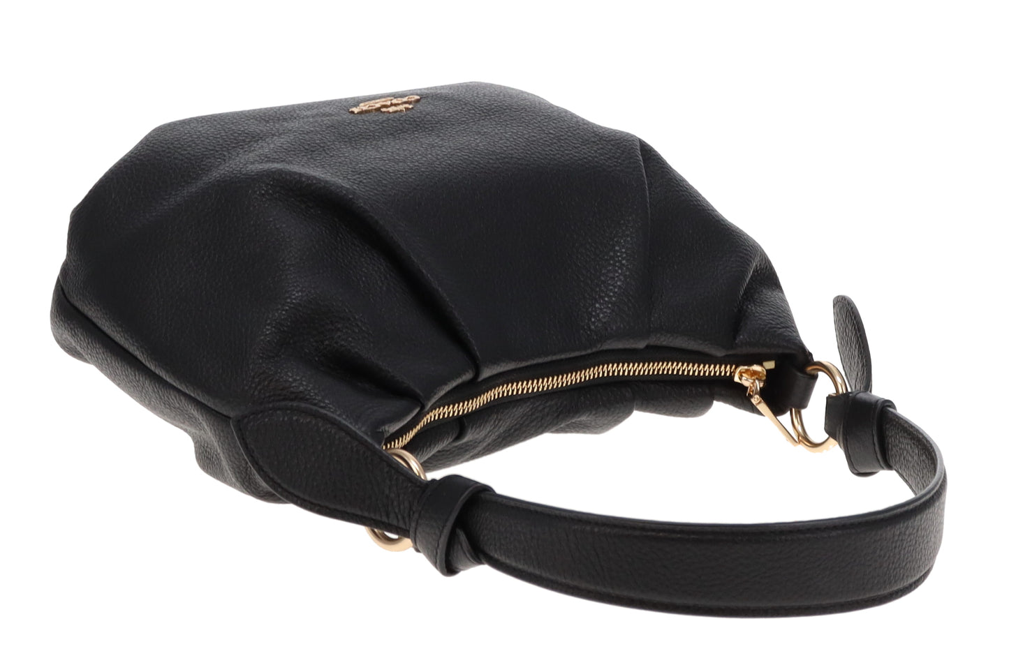 Coach Everly Shoulder Bag Black Pebbled Leather