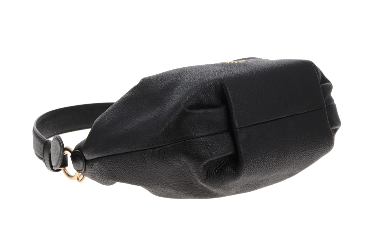 Coach Everly Shoulder Bag Black Pebbled Leather