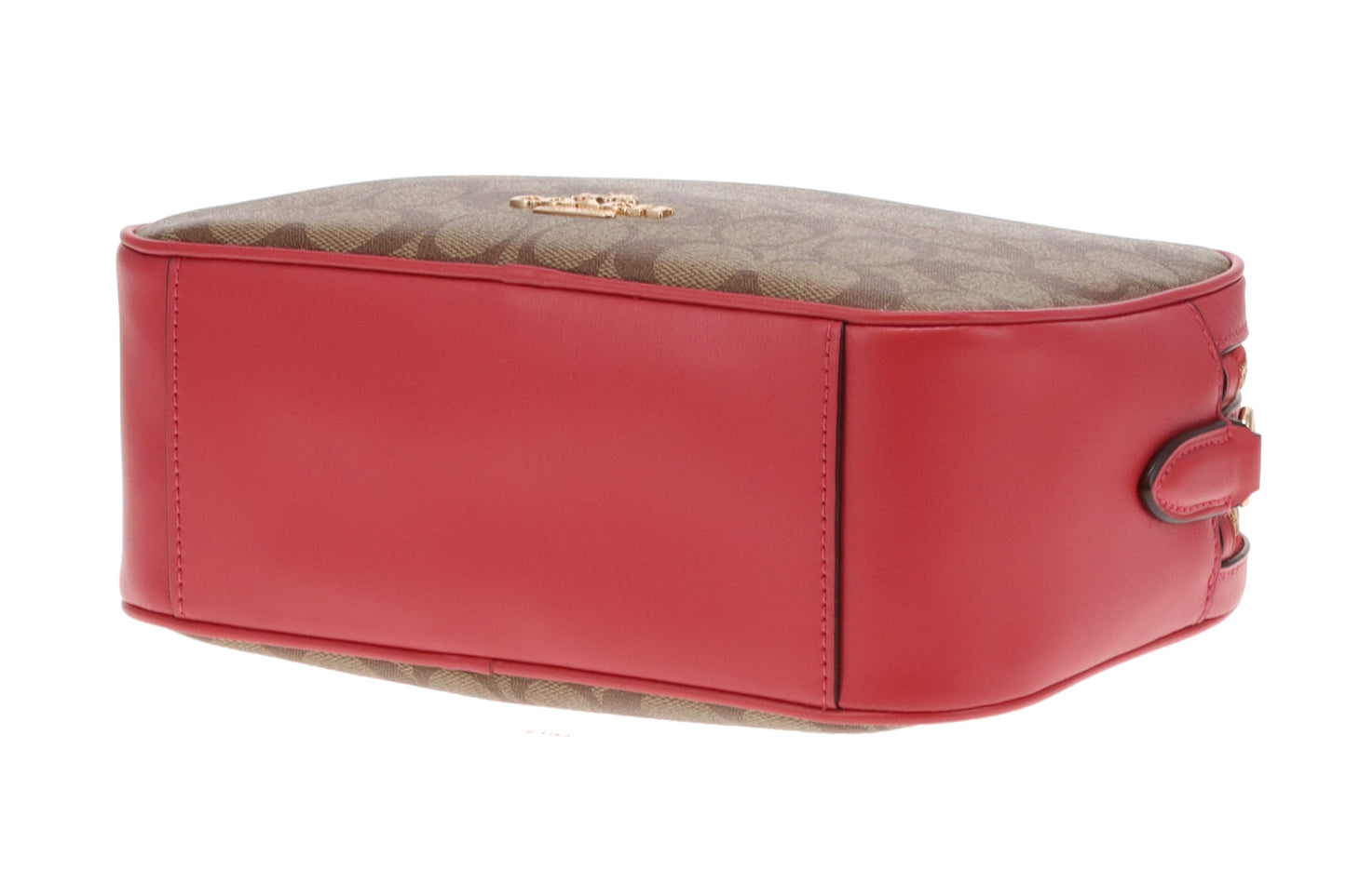 Coach Jes Camera Bag Large Signature Canvas and Pink Leather