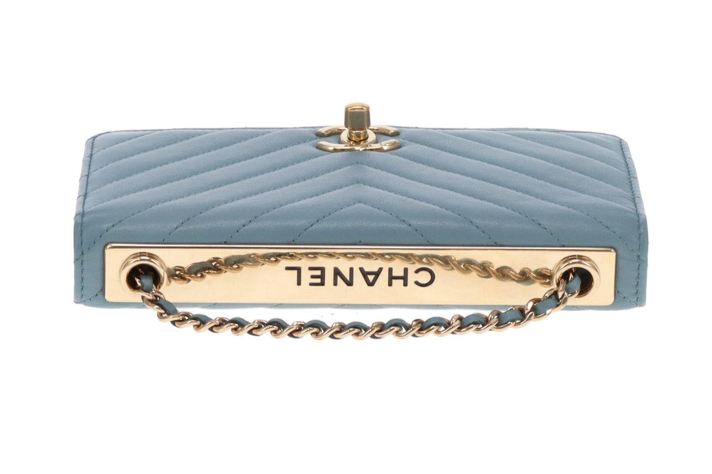 Chanel Trendy Wallet on Chain Sea Blue GHW 2018