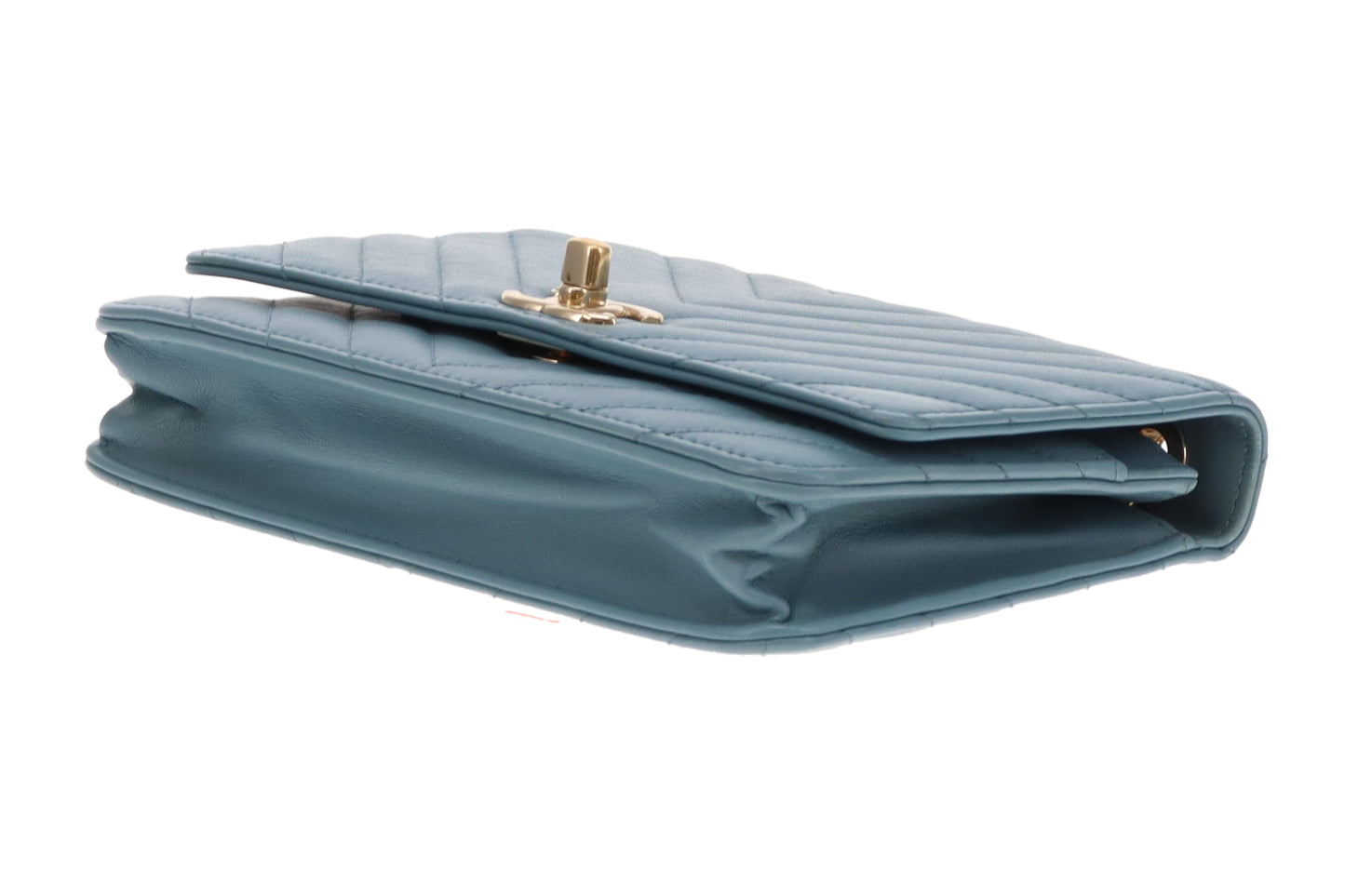 Chanel Trendy Wallet on Chain Sea Blue GHW 2018