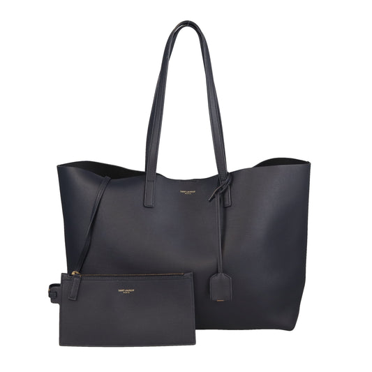Saint Laurent East West Shopping Tote Navy