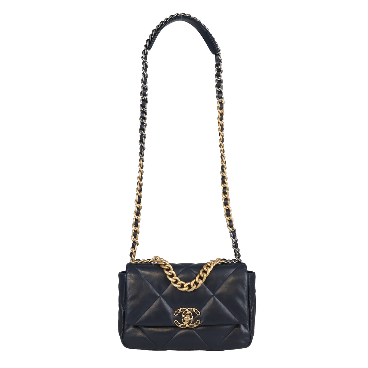 Chanel 19 Small Navy 2021  2