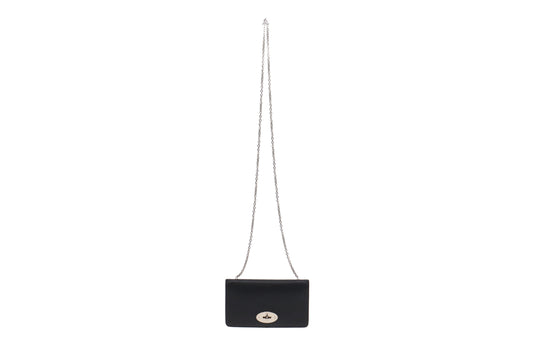 Mulberry Bayswater Classic Grain Wallet On Chain Nickel