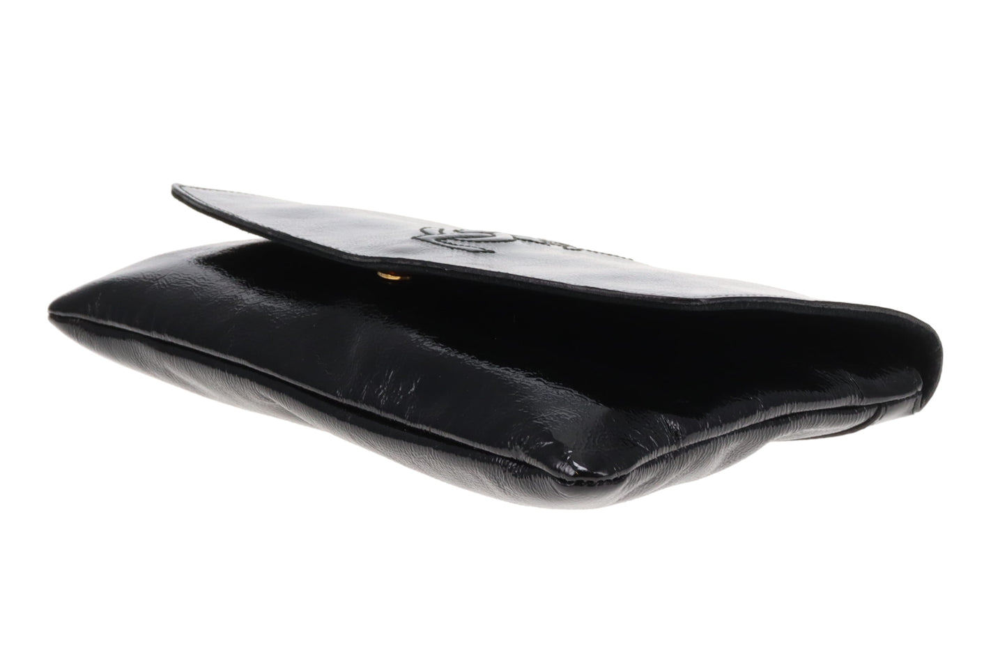 Saint Laurent Belle De Jour Clutch on Chain Black Patent