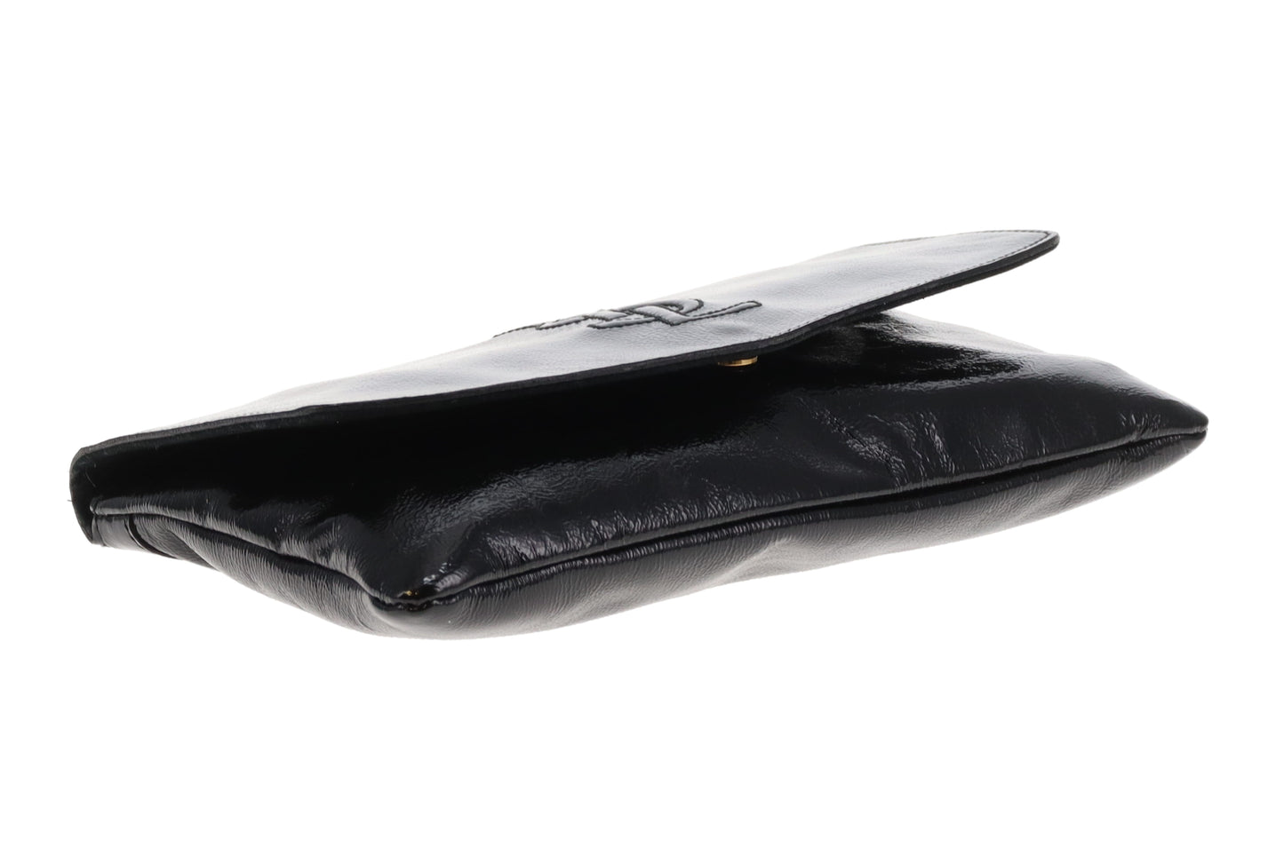 Saint Laurent Belle De Jour Clutch on Chain Black Patent