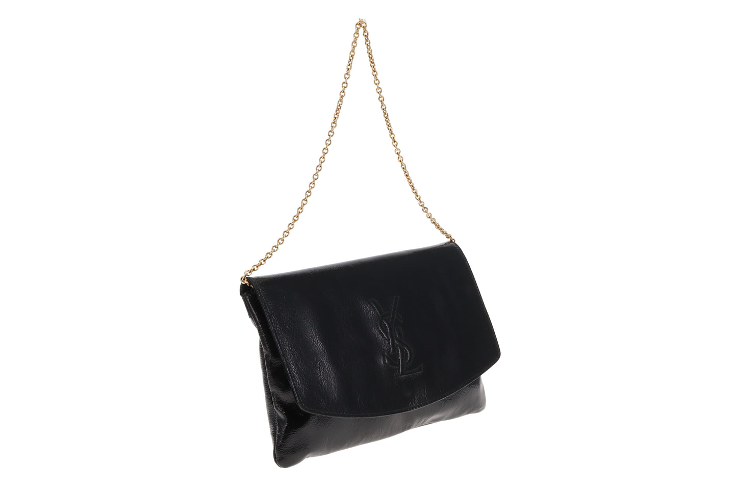 Saint Laurent Belle De Jour Clutch on Chain Black Patent