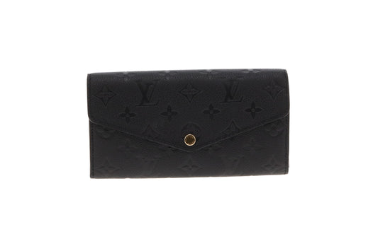Louis Vuitton Sarah Wallet Black Empreinte Leather (NFID)