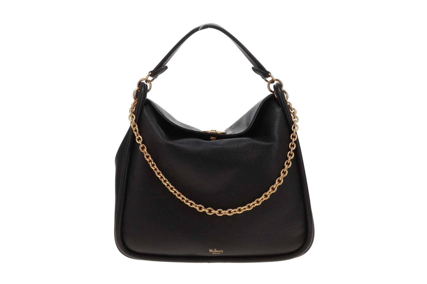 Mulberry Leighton Hobo Black Leather GHW