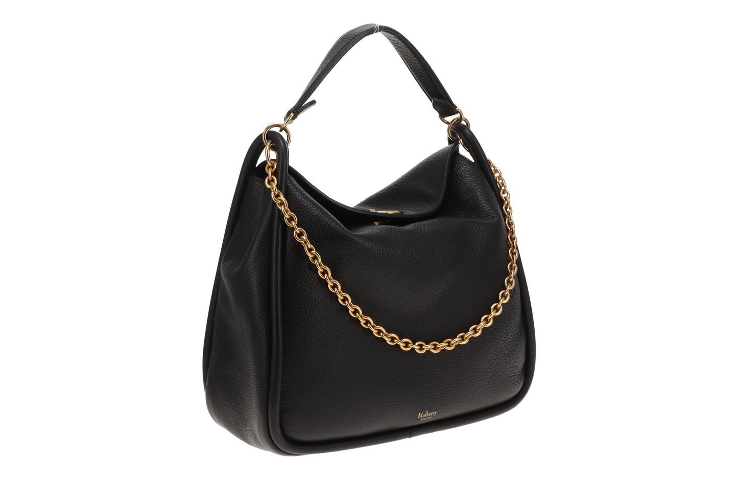 Mulberry Leighton Hobo Black Leather GHW