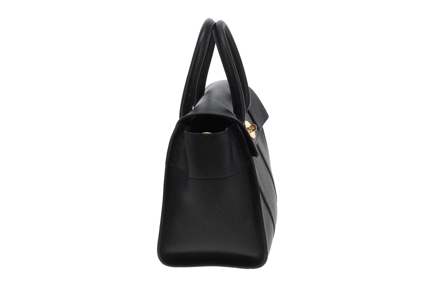 Mulberry Small Bayswater with Strap Black Classic Grain GHW