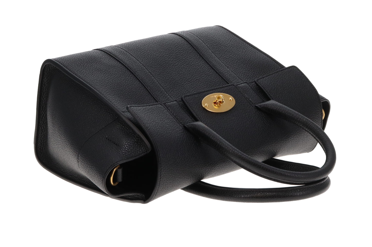 Mulberry Small Bayswater with Strap Black Classic Grain GHW