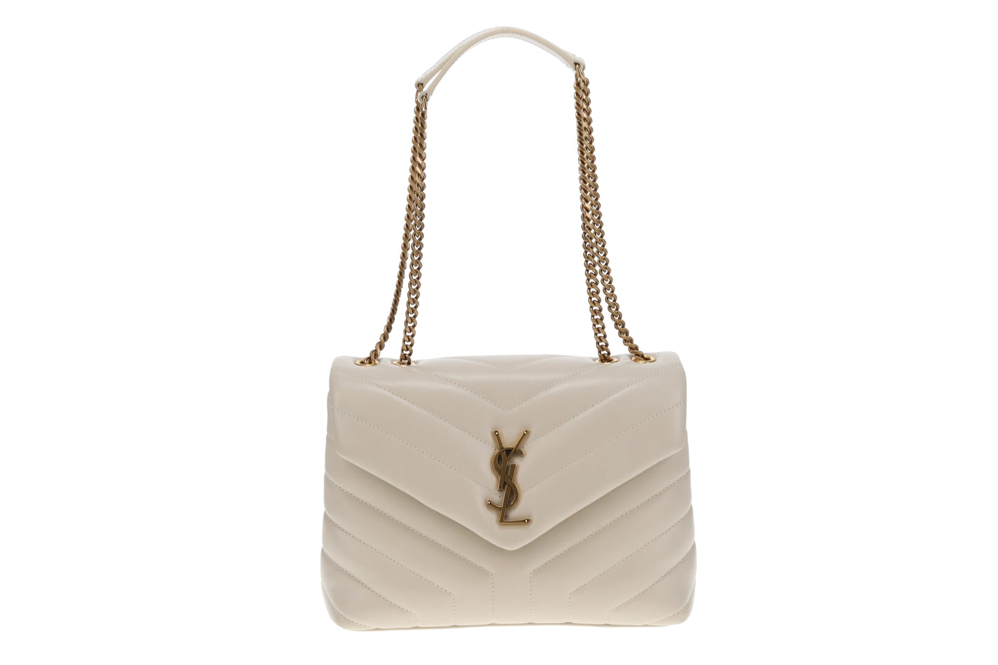 Saint Laurent Loulou Small Blanc Vintage GHW 2021